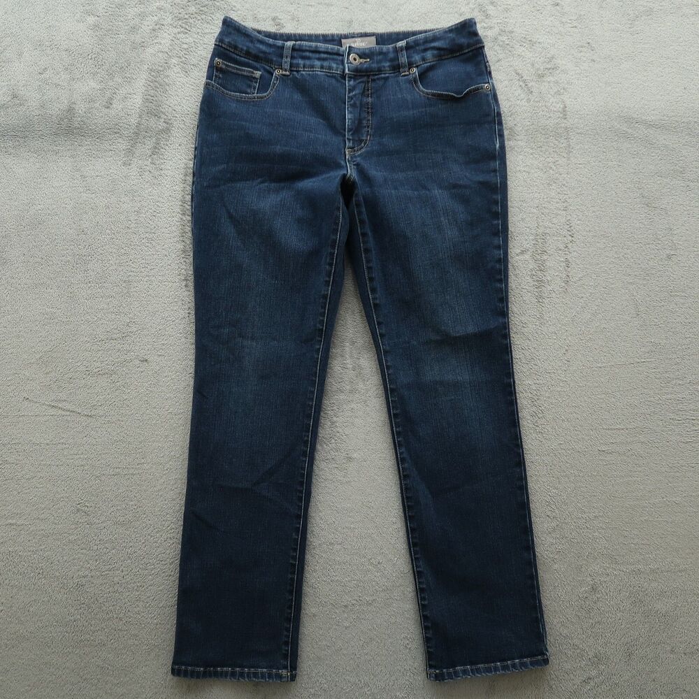 Chico's Jeans Women's Size 0.5 US-6 Short Blue Mid-Rise Straight 29" Inseam